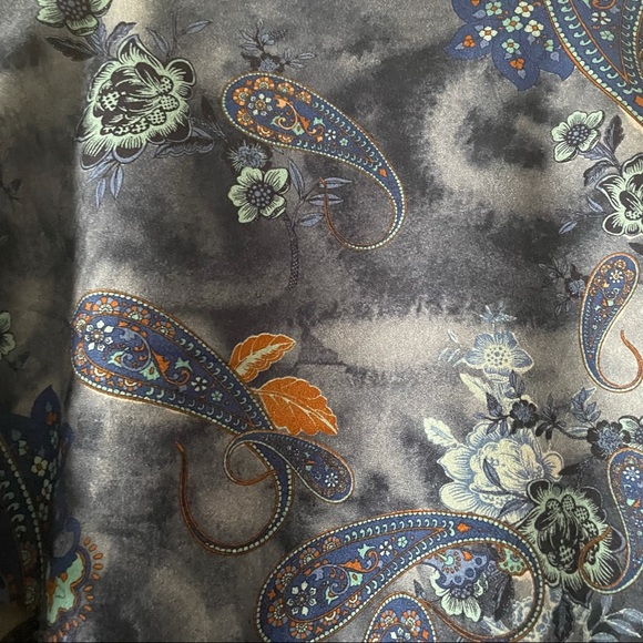 Anthropologie Solitaire Faux Suede Floral Paisley Trench Coat - Picture 10 of 11